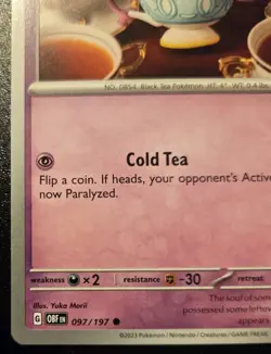 Sinistea 097/197 Common Scarlet & Violet: Obsidian Flames Pokemon TCG - Image 4