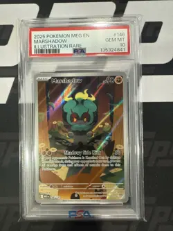2025 Pokemon MEG Mega evolution Marshadow PSA 10 Gem Mint 146 IR - Image 1