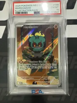 2025 Pokemon MEG Mega evolution Marshadow PSA 10 Gem Mint 146 IR - Image 3