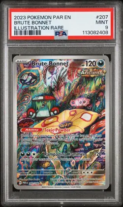 2023 Pokemon Brute Bonnet 207/182 Sv04: Paradox Rift Holo PSA 9 Mint - Image 1