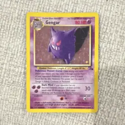 Pokemon TCG Gengar 5/62 Fossil Holo Rare Unlimited English 1999 WotC - Image 1