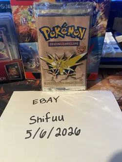 Pokemon Fossil 1st Edition Booster Pack Sealed Zapdos - Image 1