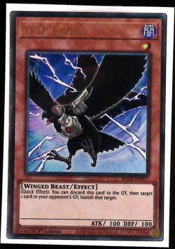 D.D. Crow - BLCR-EN077 - Ultra Rare - 1st Edition Yugioh - Image 1