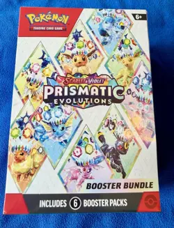 Pokemon Scarlet & Violet Prismatic Evolutions Booster Bundle 6 Packs English - Image 1