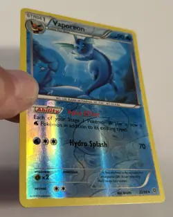 Vaporeon 22/98 Uncommon Ancient Origins Pokemon Reverse Holo LP - Image 3