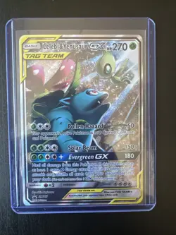 Pokemon TCG Celebi & Venusaur GX SM167 Sun & Moon Promo Tag Team - Image 1