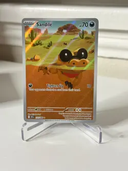 Pokemon Sandile 135/086 Illustration Rare SV10.5 Black Bolt NM/M - Image 1