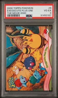 Topps Pokemon The Movie 2000 Exeggcute Plus One #6 PSA 4 - Image 1