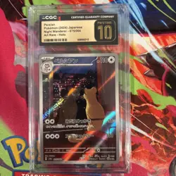 Pokemon Persian Art Rare CGC pristine 10 Night Wanderer Japanese Pokemon - Image 1