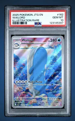 Wailord PSA 10 Pokemon Journey Together Illustration Rare #162/159 GEM MINT - Image 3