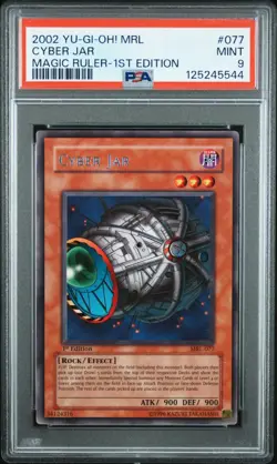 Cyber Jar #077 2002 Yu-Gi-Oh! 1st Edition Magic Ruler PSA 9 - Image 1