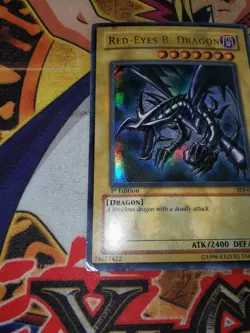Red-Eyes B. Dragon sdj-001 1st Edition (HP) Ultra Rare Yu-Gi-Oh! - Image 4