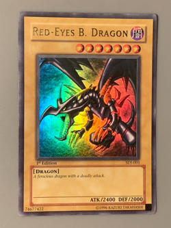 yugioh Red-Eyes B. Dragon SDJ-001 Ultra Rare 1st Edition near mint - Image 1
