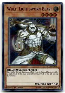 Wulf, Lightsworn Beast BLLR-EN039 1st Edition Ultra Rare Yu-Gi-Oh TCG HP - Image 1