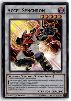 Accel Synchron SDSE-EN042 1st Edition Super Rare Yu-Gi-Oh TCG LP - Image 1