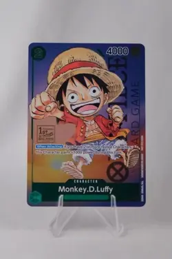 One Piece TCG Monkey.D.Luffy 1st Anniversary Foil Promo P-037 (x2) - Image 2