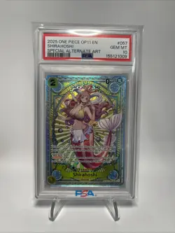Shirahoshi 057 One Piece EB01-057 OP11 A Fist Of Divine Speed GEM MINT PSA 10 - Image 1