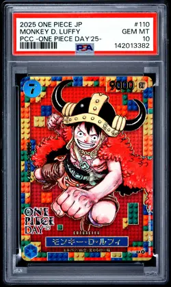Monkey D. Luffy PSA10 2025 One Piece Japanese One Piece Day'25 - Image 1