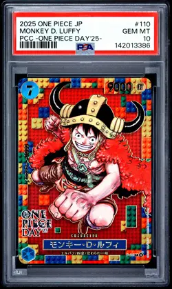 Monkey D. Luffy PSA10 2025 One Piece Japanese One Piece Day'25 - Image 1