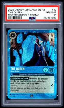 PSA 10 The Queen Mirror Seeker 12/P3 2025 Lorcana: Costco Promo - Image 1