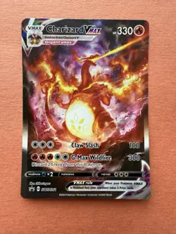 Pokemon TCG Charizard VMAX SWSH261 Promo Card Has Big Crease Damaged - Image 1