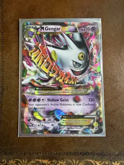 Pokemon M Gengar EX Mega Full Art Promo Holo XY166 210 HP English Card - Image 1