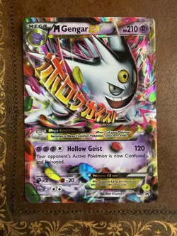 Pokemon M Gengar EX Mega Full Art Promo Holo XY166 210 HP English Card - Image 2