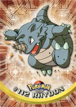 Topps - Pokemon - Rhydon - Non Holo - #112 - Series 2 Card Light Play LP - Image 1