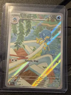 Pokemon TCG Simipour Black Bolt Illustration Rare Holo Card 102/086 - Image 1