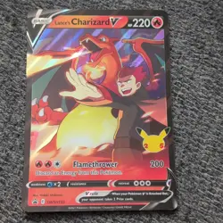 Pokemon Lance's Charizard V SWSH133 Celebrations Holo Promo Card English Jumbo - Image 1