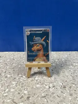 Pokemon Charizard Felt Hat Van Gogh Black Star Promo Fan Art Custom Card - Image 3
