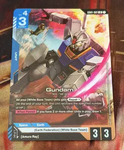 Gundam Card Game GD01-001 LR Gundam RX-78-2 Newtype Rising English - Image 1