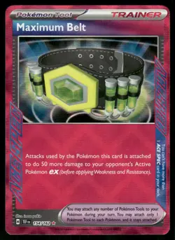 Maximum Belt 154/162 ACE SPEC Rare Holo NM Pokemon SV05: Temporal Forces - Image 1