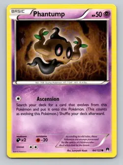 2016 Pokemon Card XY Breakpoint Phantump 64/122 - Image 1
