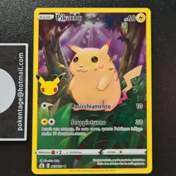 Gran Festa Holo Pikachu 005/025 Fullart Set Base Pokemon MINT olo Full Art TCG - Image 3