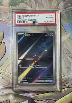 Pokemon TCG Cleffa Obsidian Flames Illustration Rare IR 202/197 PSA 10 GEM MINT - Image 1