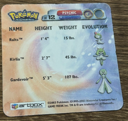 2003 Pokemon Advanced Artbox 3D Ralts/Kirlia/Gardevoir AF12 Lenticular Card - Image 4