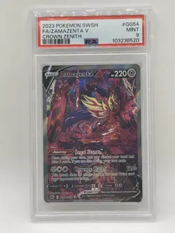 Pokemon Zamazenta V PSA 9 MINT GG54/GG70 Crown Zenith Full Art SWSH 2023 GG54 - Image 1