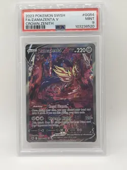 Pokemon Zamazenta V PSA 9 MINT GG54/GG70 Crown Zenith Full Art SWSH 2023 GG54 - Image 2