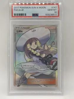 Pokemon Lillie PSA 10 Gem Mint 💎 147/149 Full Art Sun & Moon Base Set Full Art - Image 2