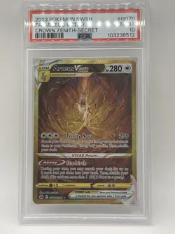 Pokemon Arceus VSTAR PSA 10 Gem Mint GG70/GG70 Crown Zenith Secret Rare Full Art - Image 2