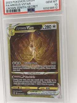 Pokemon Arceus VSTAR PSA 10 Gem Mint GG70/GG70 Crown Zenith Secret Rare Full Art - Image 3