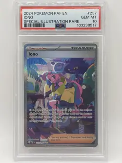 Pokemon Iono PSA 10 Gem Mint 💎 237/091 Paldean Fates Special Illustration Rare - Image 1