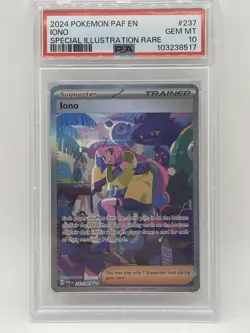 Pokemon Iono PSA 10 Gem Mint 💎 237/091 Paldean Fates Special Illustration Rare - Image 2
