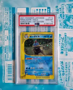 Pokemon Japanese 2001 1st Ed Expedition Base Set Feraligatr 112/128 PSA 10 - Image 1