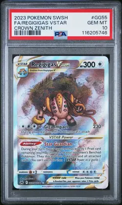 PSA 10 Pokemon TCG Crown Zenith Regigigas Vstar Gg55/Gg70 Gem Mint - Image 1