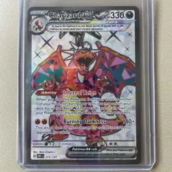 2023 Pokemon Scarlet & Violet Obsidian Flames Charizard ex #215/197🔥📈 - Image 1