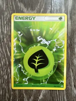 Pokemon TCG Grass Energy 105/110 Holo Rare Holon Phantoms MP Condition - Image 1