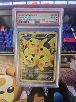 2016 Pokemon Full Art Pikachu RC29/RC32 Generations Radiant Collection PSA 4 - Image 1