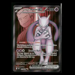 Team Rocket's Mewtwo ex 213/182 SV10: Destined Rivals NM Pokemon - Image 1